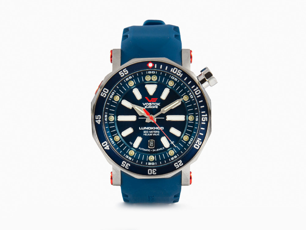 Reloj Automático Vostok Europe Lunokhod-2, Azul, 49 mm, Tritio, NH35A-620A634