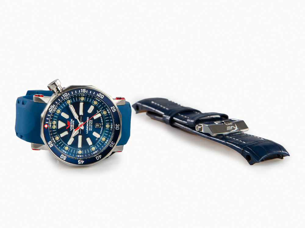 Reloj Automático Vostok Europe Lunokhod-2, Azul, 49 mm, Tritio, NH35A-620A634
