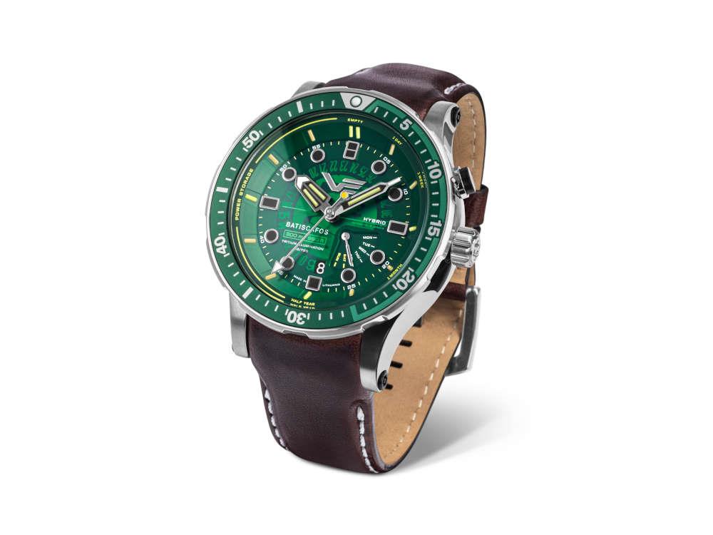 Reloj de Cuarzo Vostok Europe Batiscafos, Verde, 49.7 mm, PX84-511A770-L-BR