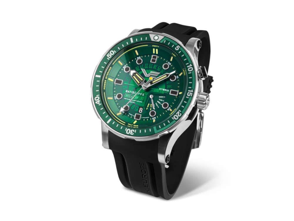 Reloj de Cuarzo Vostok Europe Batiscafos, Verde, 49.7 mm, PX84-511A770-L-BR