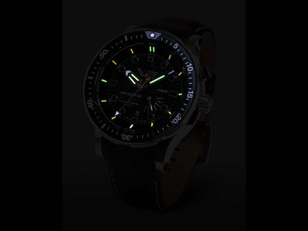 Reloj de Cuarzo Vostok Europe Batiscafos, Verde, 49.7 mm, PX84-511A770-L-BR