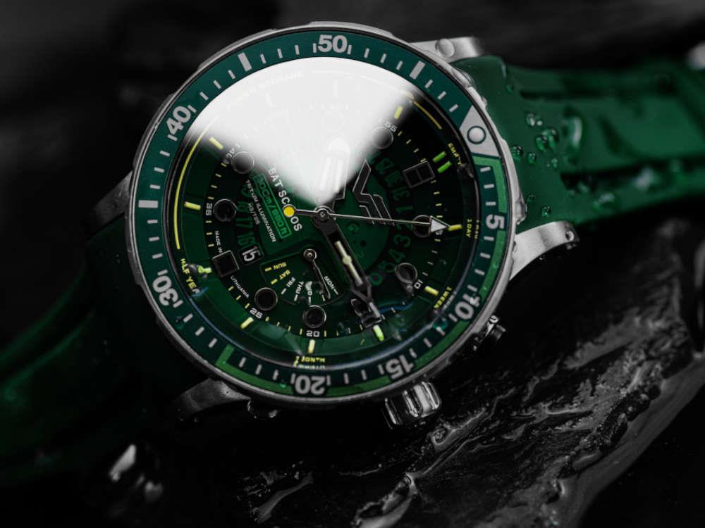 Reloj de Cuarzo Vostok Europe Batiscafos, Verde, 49.7 mm, PX84-511A770-L-BR