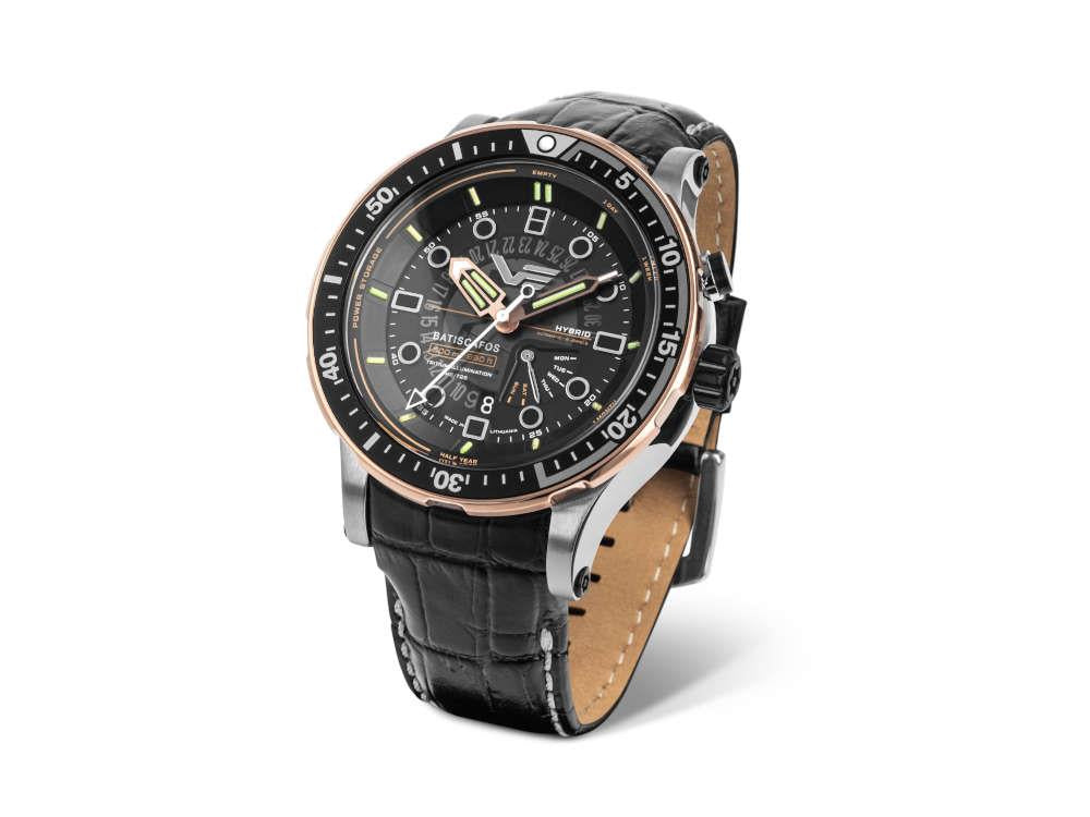 Reloj de Cuarzo Vostok Europe Batiscafos, Negro, 49.7 mm, PX84-511E769-L-BK