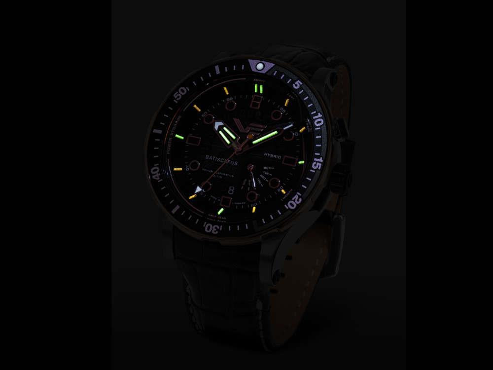 Reloj de Cuarzo Vostok Europe Batiscafos, Negro, 49.7 mm, PX84-511E769-L-BK