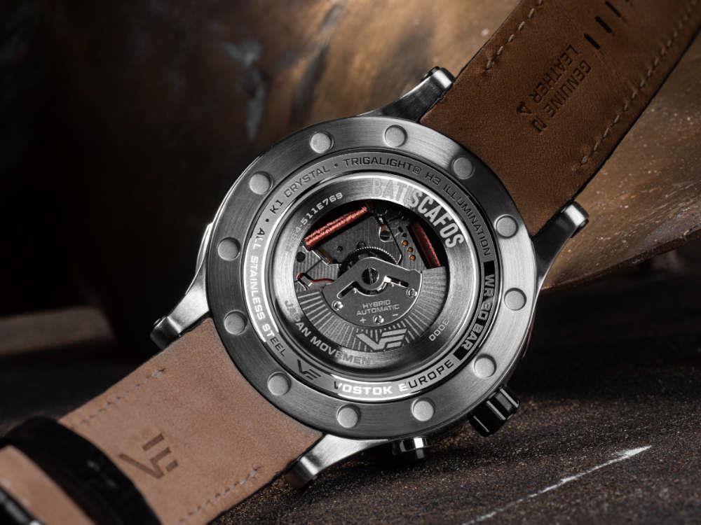 Reloj de Cuarzo Vostok Europe Batiscafos, Negro, 49.7 mm, PX84-511E769-L-BK