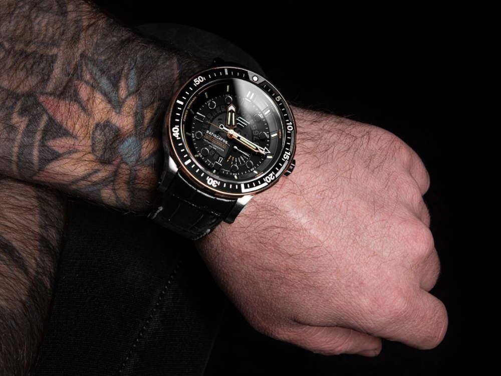 Reloj de Cuarzo Vostok Europe Batiscafos, Negro, 49.7 mm, PX84-511E769-L-BK