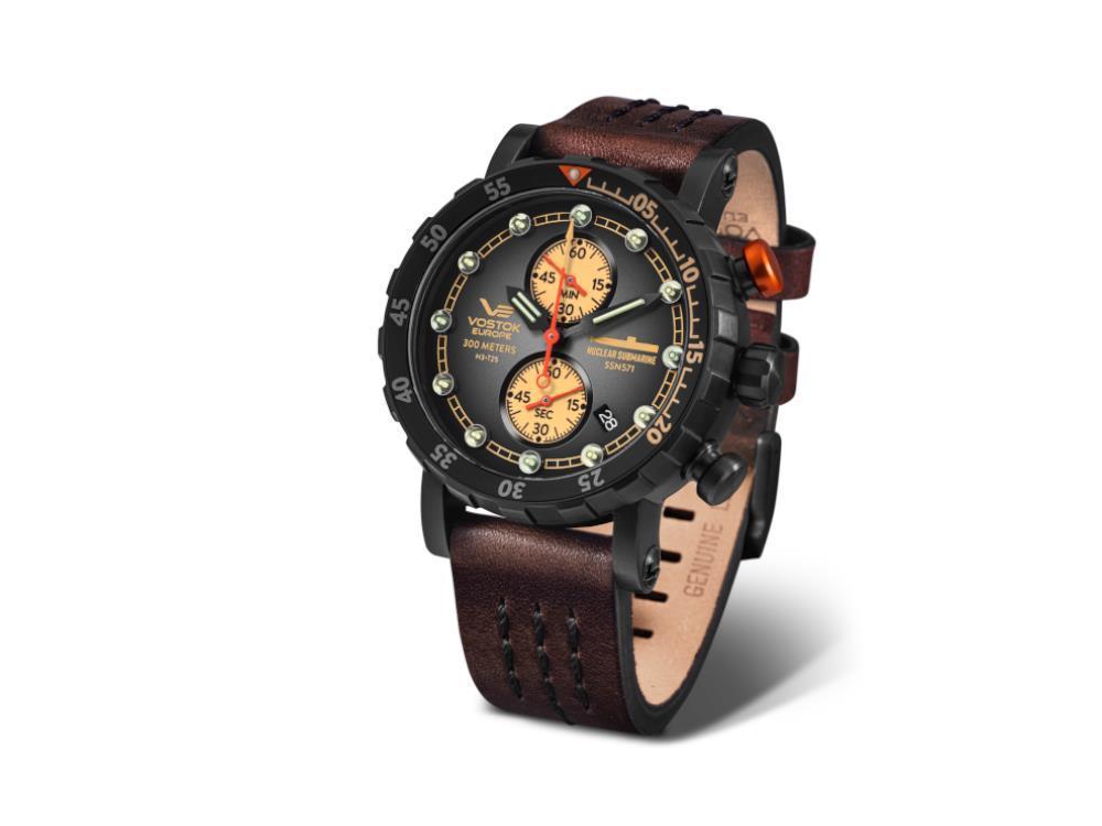Reloj de Cuarzo Vostok Europe Nuclear Submarine, Crono, VK61-571C611-L-BR