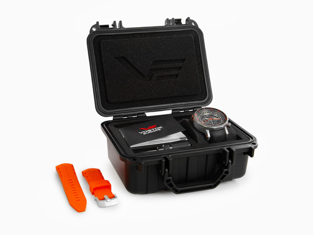 Reloj de Cuarzo Vostok Europe Lunokhod-2, 49 mm, Tritio, Crono, YM86-620A506