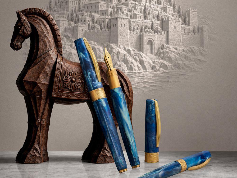 Pluma Estilográfica Visconti Mirage Mythos Odysseus, Azul, KP07-23-FP