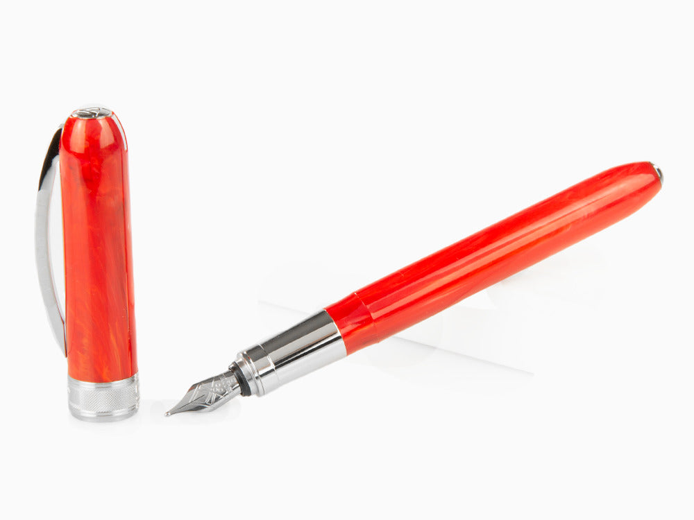 Estilográfica Visconti Rembrandt, Resina, Paladio, Rojo, KP10-03-FP