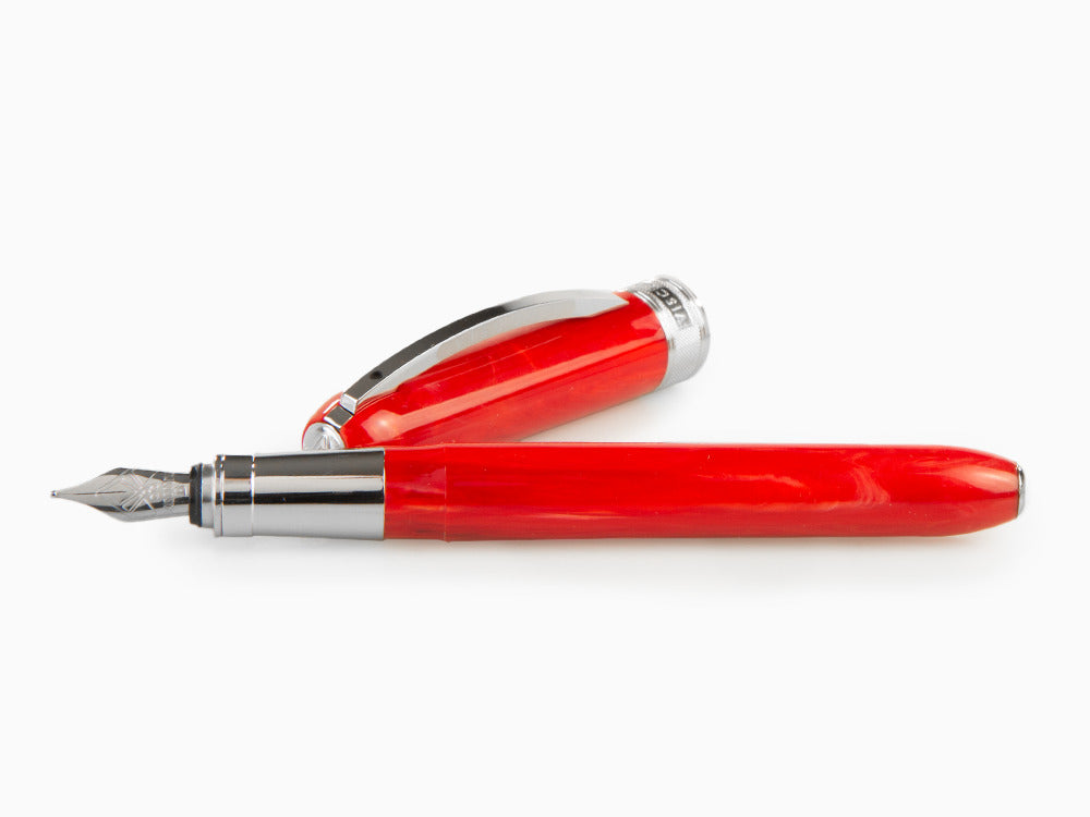 Estilográfica Visconti Rembrandt, Resina, Paladio, Rojo, KP10-03-FP