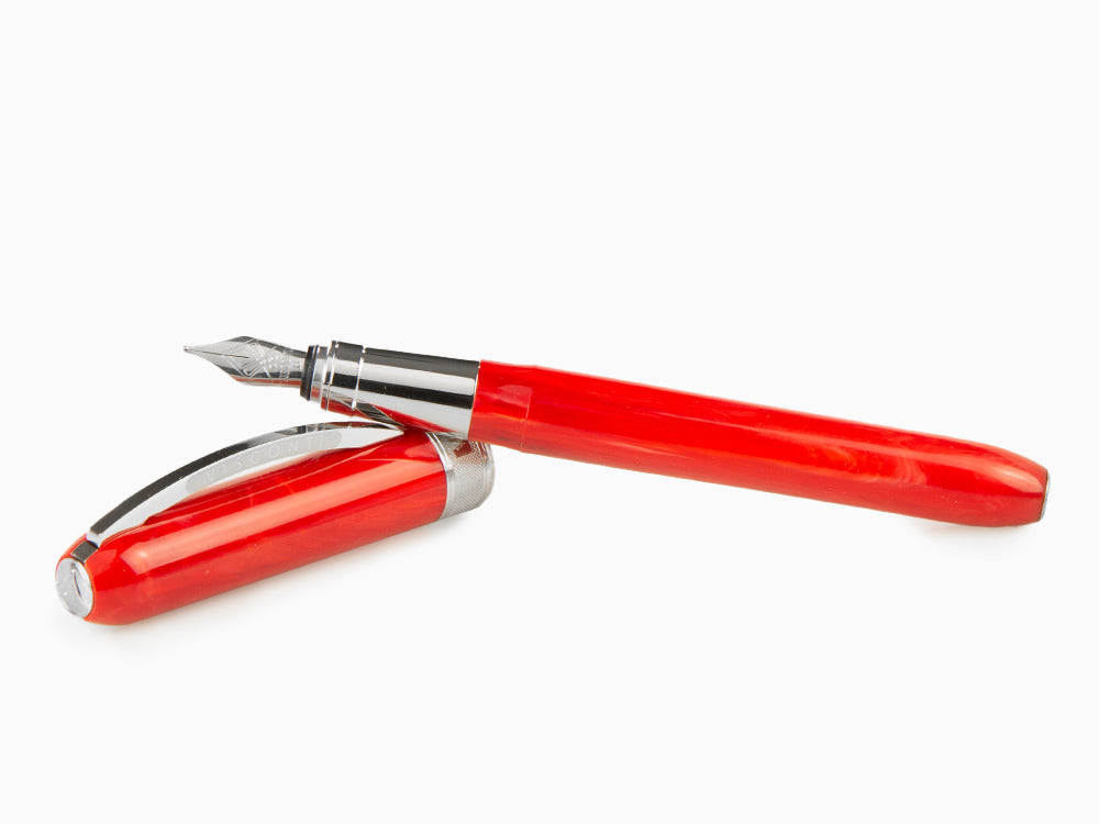 Estilográfica Visconti Rembrandt, Resina, Paladio, Rojo, KP10-03-FP