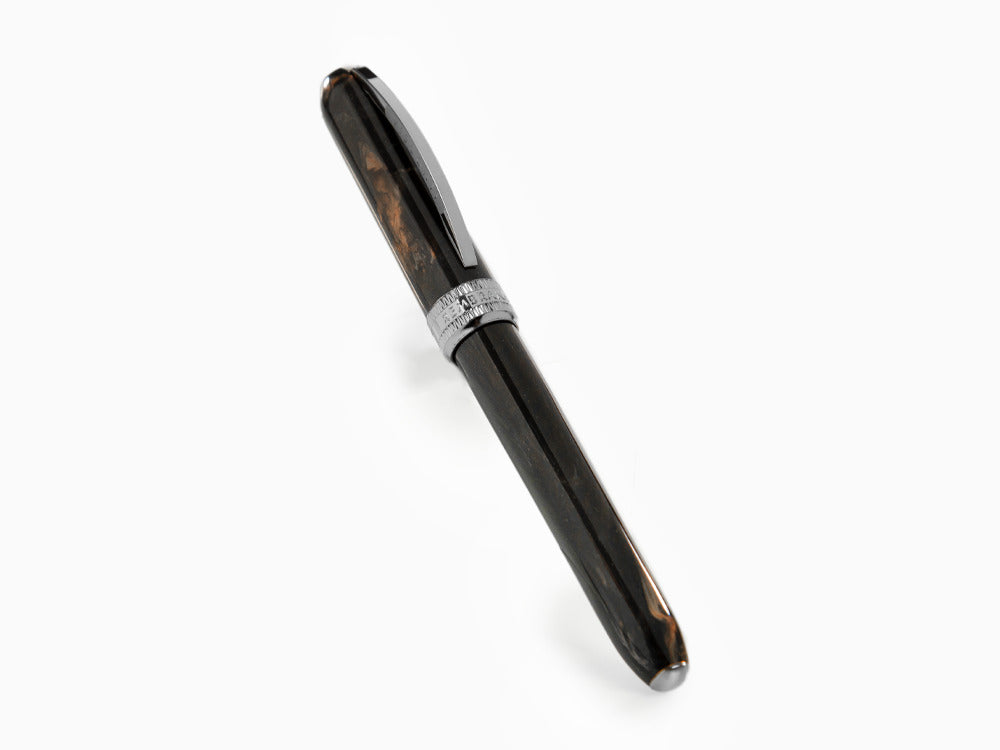 Roller Visconti Rembrandt-S Black, Resina, Adornos en rutenio, KP10-27-RB