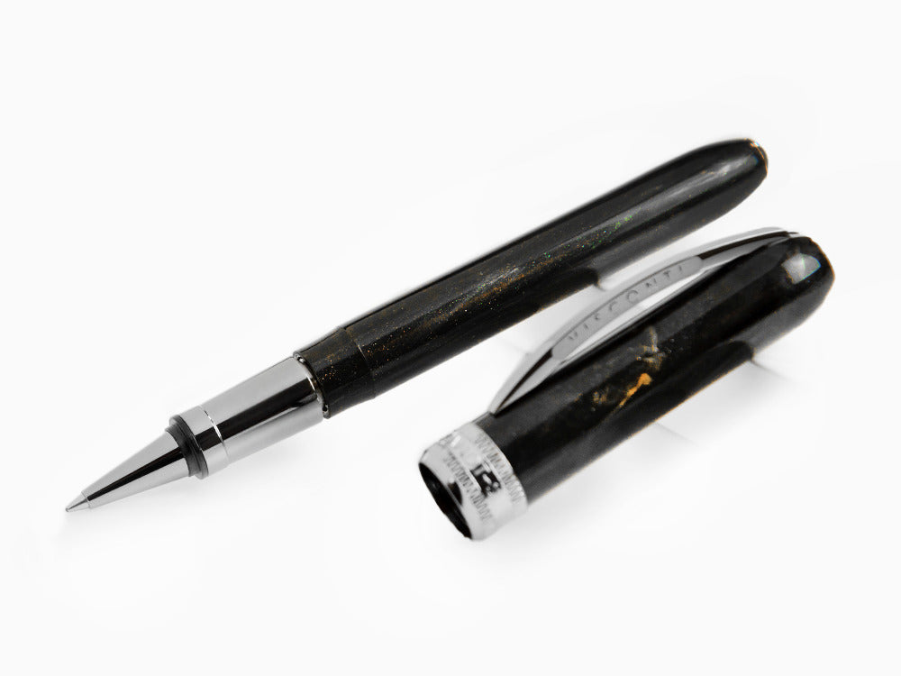 Roller Visconti Rembrandt-S Black, Resina, Adornos en rutenio, KP10-27-RB