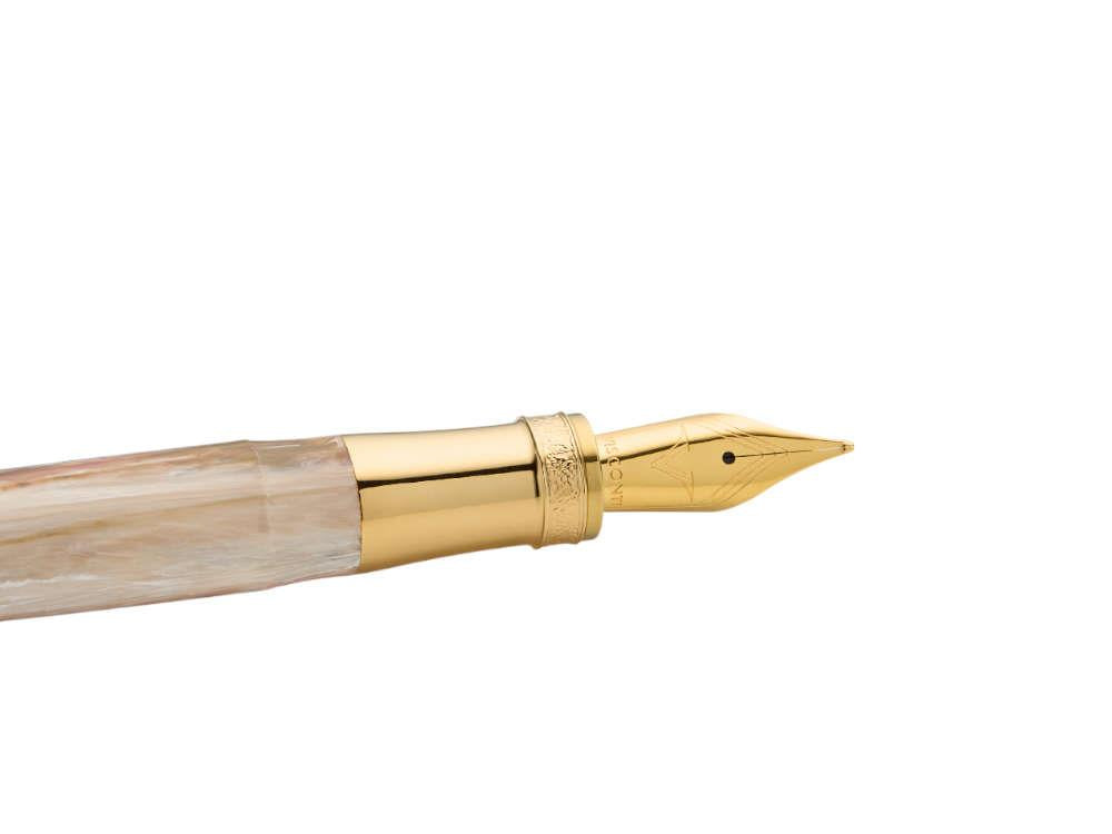 Pluma Estilográfica Visconti Comedia Virgilio, Rosa, PVD Oro, KP10-53-FP