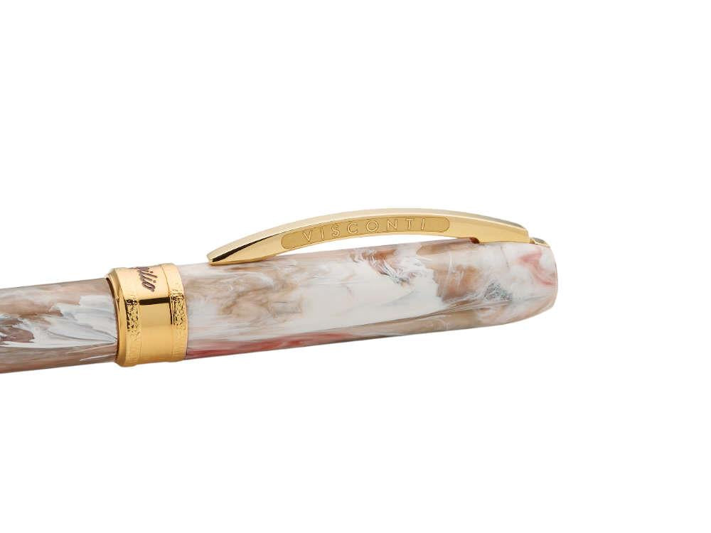 Pluma Estilográfica Visconti Comedia Virgilio, Rosa, PVD Oro, KP10-53-FP