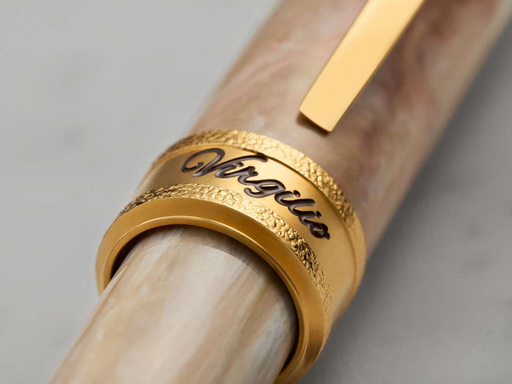Pluma Estilográfica Visconti Comedia Virgilio, Rosa, PVD Oro, KP10-53-FP