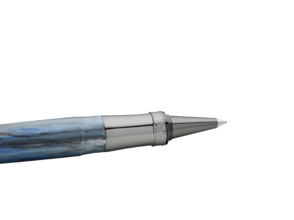 Roller Visconti Comedia Caronte, Azul, Adornos en rutenio, KP10-54-RB