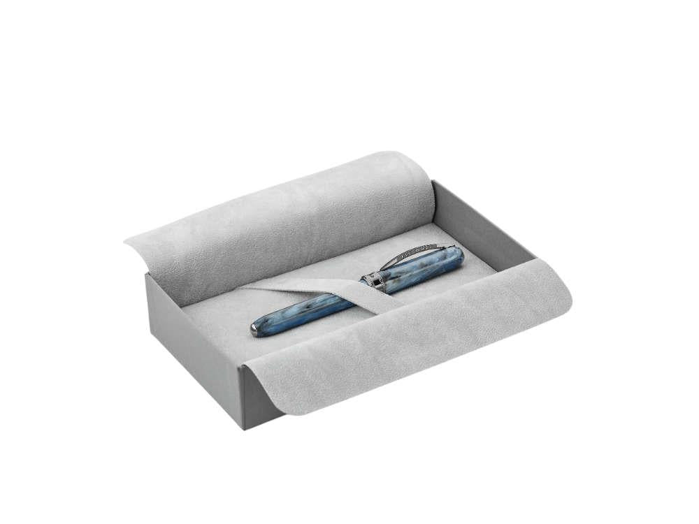 Roller Visconti Comedia Caronte, Azul, Adornos en rutenio, KP10-54-RB