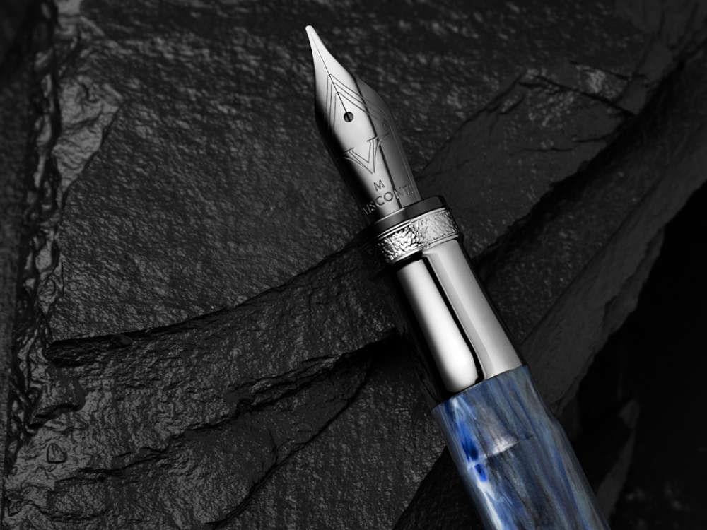 Roller Visconti Comedia Caronte, Azul, Adornos en rutenio, KP10-54-RB