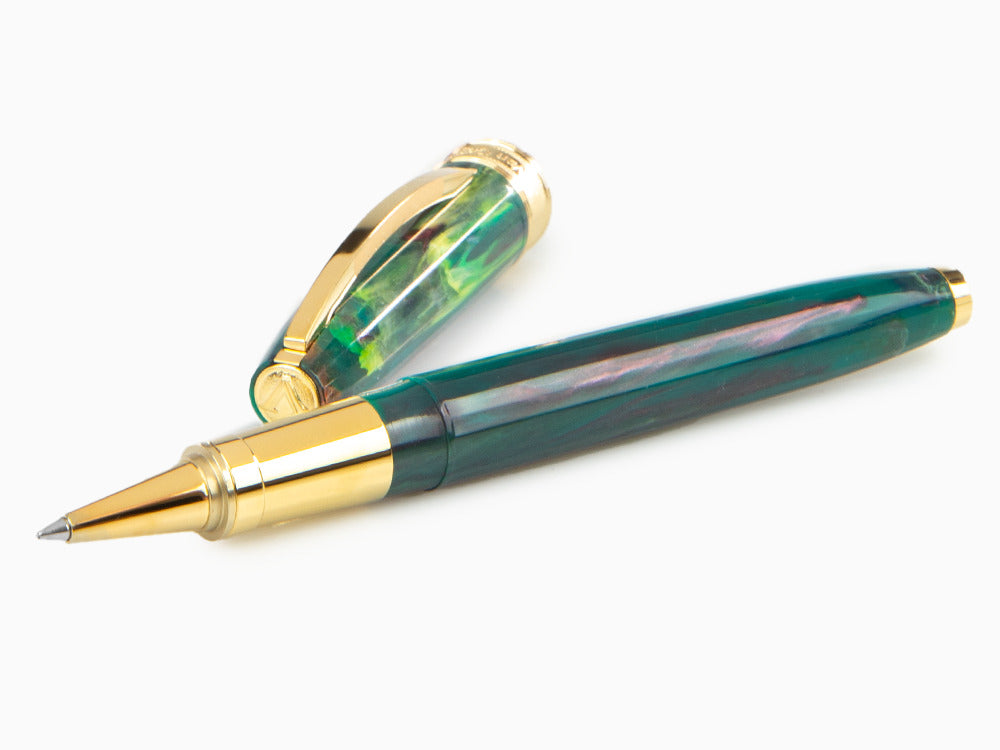 Set Roller Visconti Van Gogh The Novel Reader, PVD Oro, Verde, KP12-20-RB