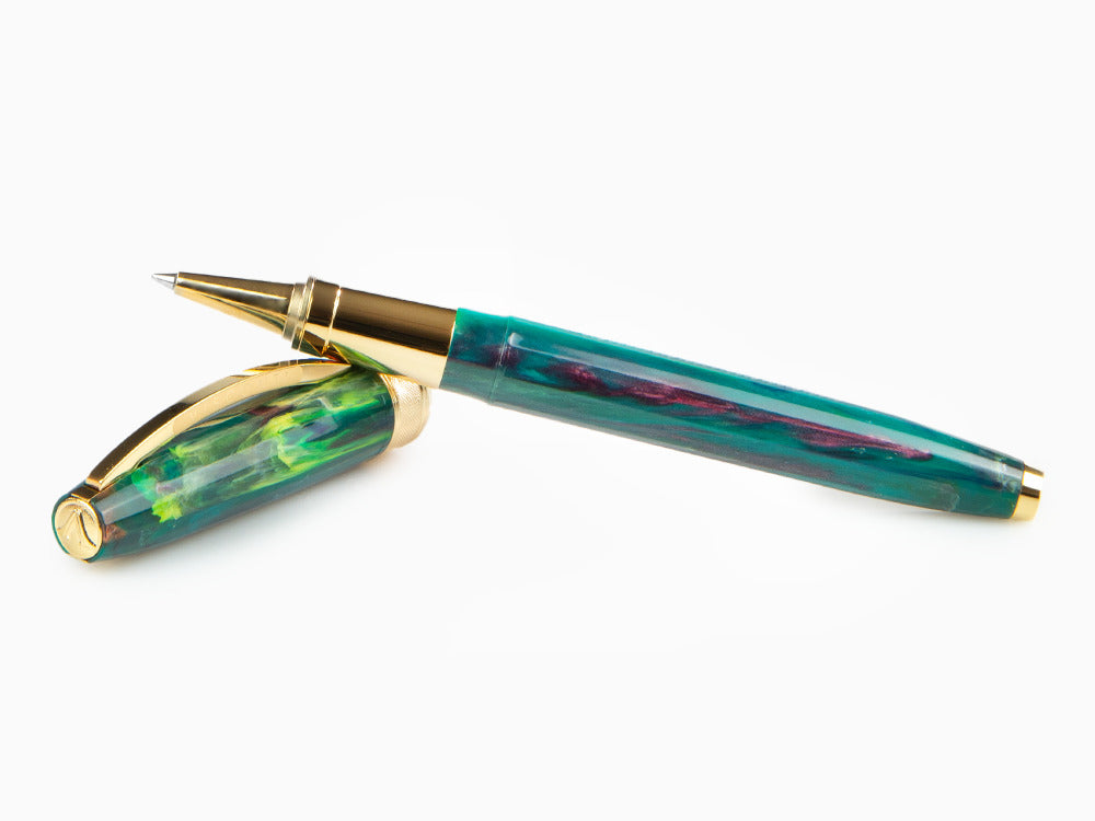 Set Roller Visconti Van Gogh The Novel Reader, PVD Oro, Verde, KP12-20-RB