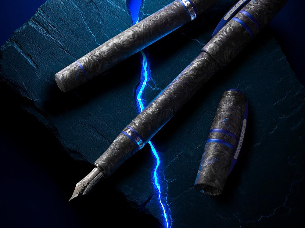 Pluma HS Visconti Carbon Abyssus, Or 18k, Edición Limitada, KP15-46-FP
