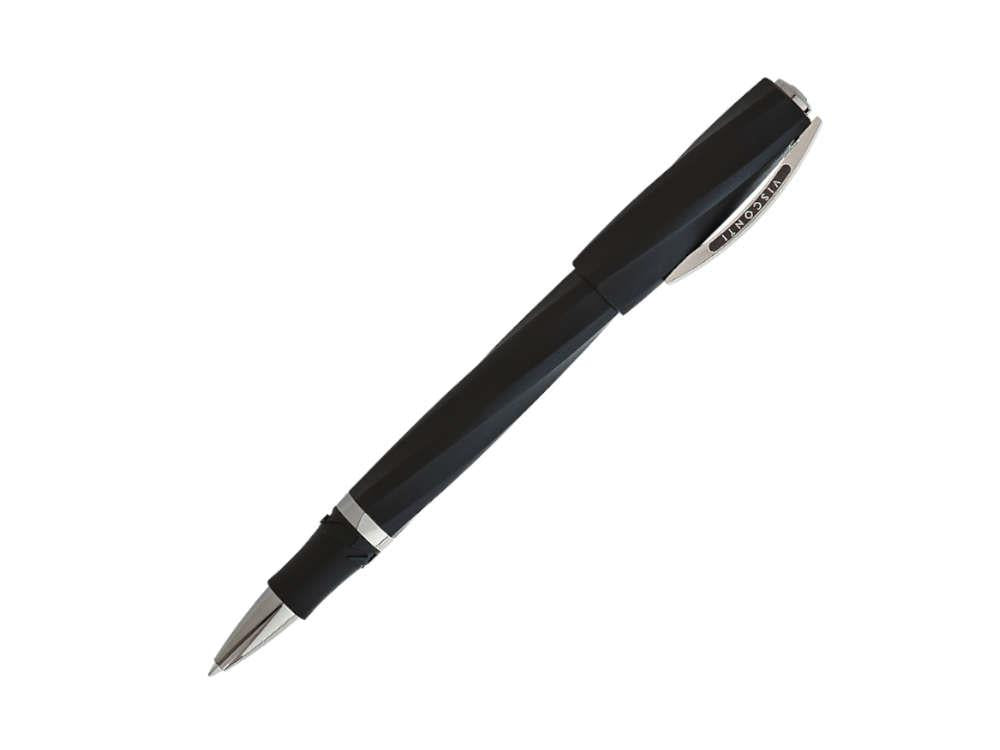 Roller Visconti Divina Matte, Resina, Negro, Adornos en rutenio, KP18-09-RB