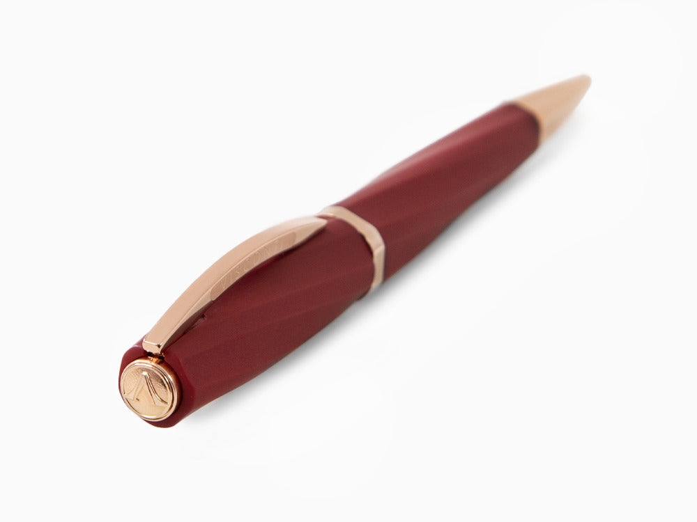 Bolígrafo Visconti Divina Bordeaux Matte, Resina, PVD Oro rosa, KP18-14-BP