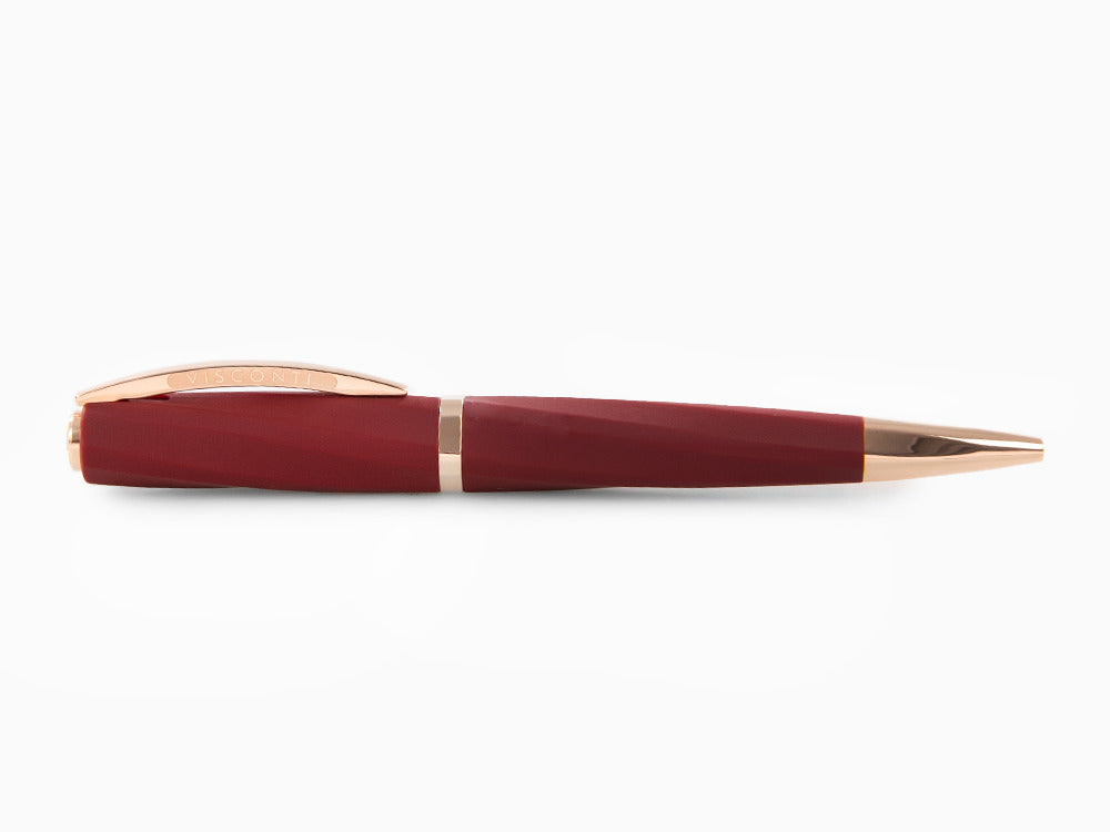 Bolígrafo Visconti Divina Bordeaux Matte, Resina, PVD Oro rosa, KP18-14-BP