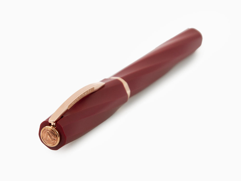 Pluma Estilográfica Visconti Divina Bordeaux Matte, Oro rosa, KP18-14-FP