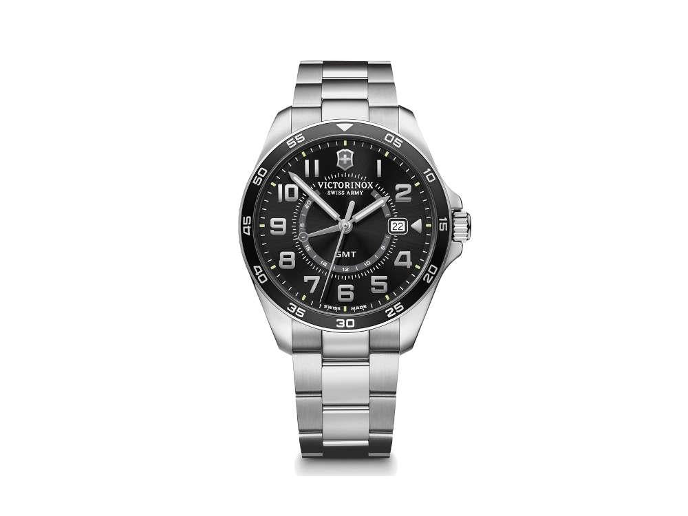 Reloj de Cuarzo Victorinox Fieldforce Classic GMT, Negro, 42 mm, V241930