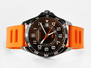 Reloj de Cuarzo Victorinox Fieldforce Sport GMT, Negro, 42 mm, V241897