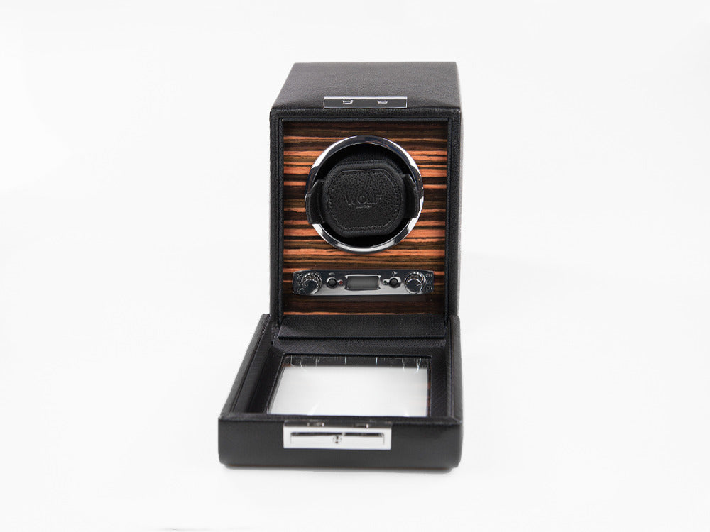 Rotor de relojes WOLF Roadster, 1 Reloj, Negro, Piel Vegana, 457056