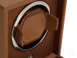Rotor de relojes WOLF Cub, 1 Reloj, Marrón, Piel Vegana, 461127