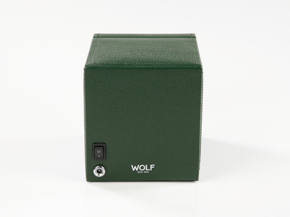 Rotor de relojes WOLF Cub, 1 Reloj, Verde, Piel Vegana, 461141