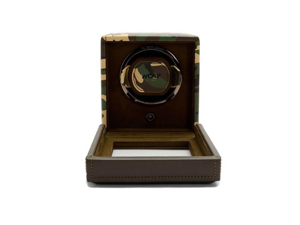 Rotor de relojes WOLF Elements Earth, 1 Reloj, Verde, Piel Vegana, 665130