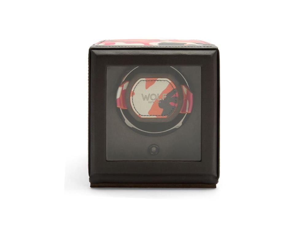 Rotor de relojes WOLF Elements Fire, 1 Reloj, Rojo, Piel Vegana, 665172