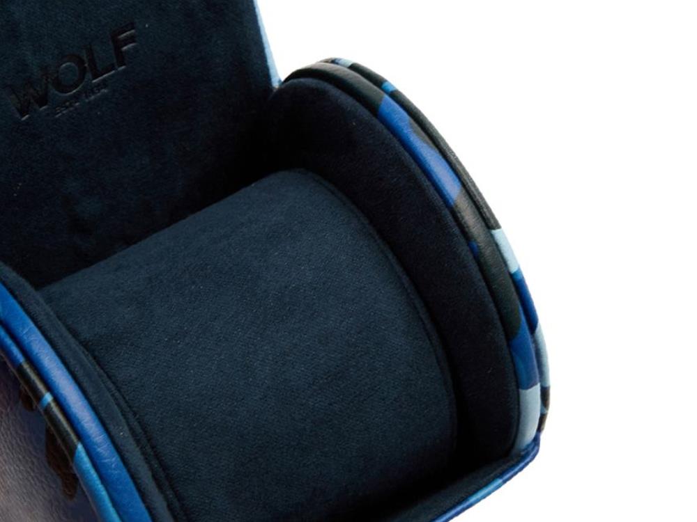 Estuche de relojes WOLF Elements Water, 1 Reloj, Azul, Piel Vegana, 665371