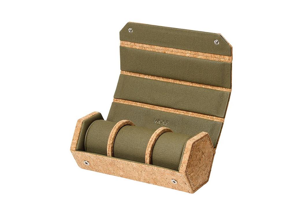 Estuche de relojes WOLF Cortica, 3 Relojes, Corcho, 668361