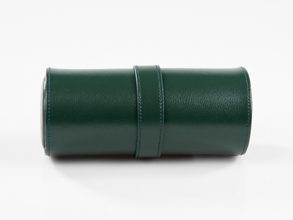 Estuche de relojes WOLF British Racing, 3 relojes, Verde, Piel, 792941