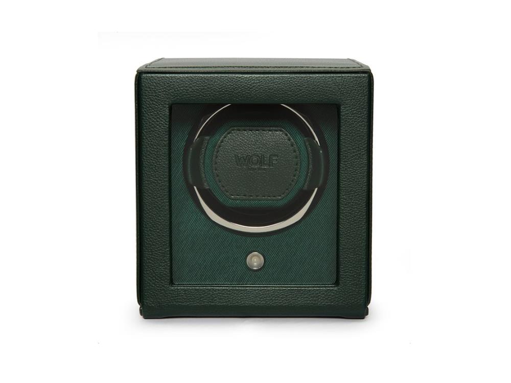 Rotor de relojes WOLF Cub, 1 Reloj, Verde, Piel Vegana, 461141