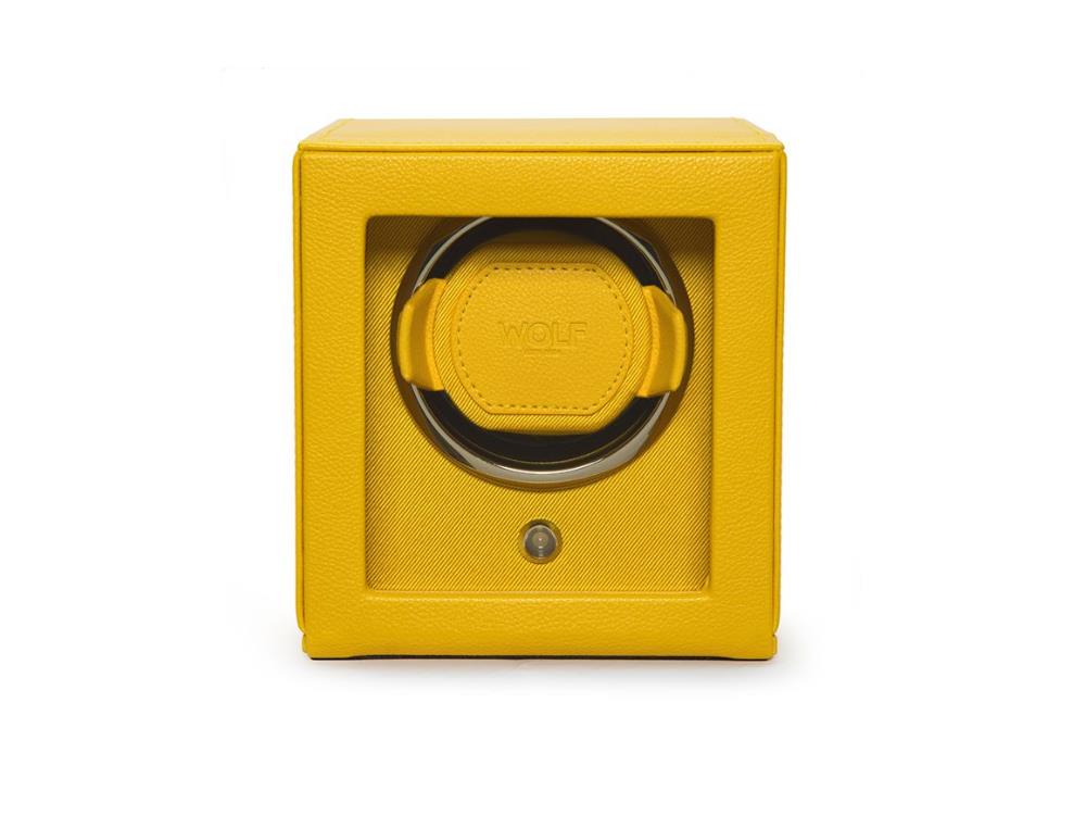 Rotor de relojes WOLF Cub, 1 Reloj, Amarillo, Piel Vegana, 461192