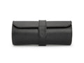 Estuche de relojes WOLF Blake, 3 relojes, Negro, Piel, 305002
