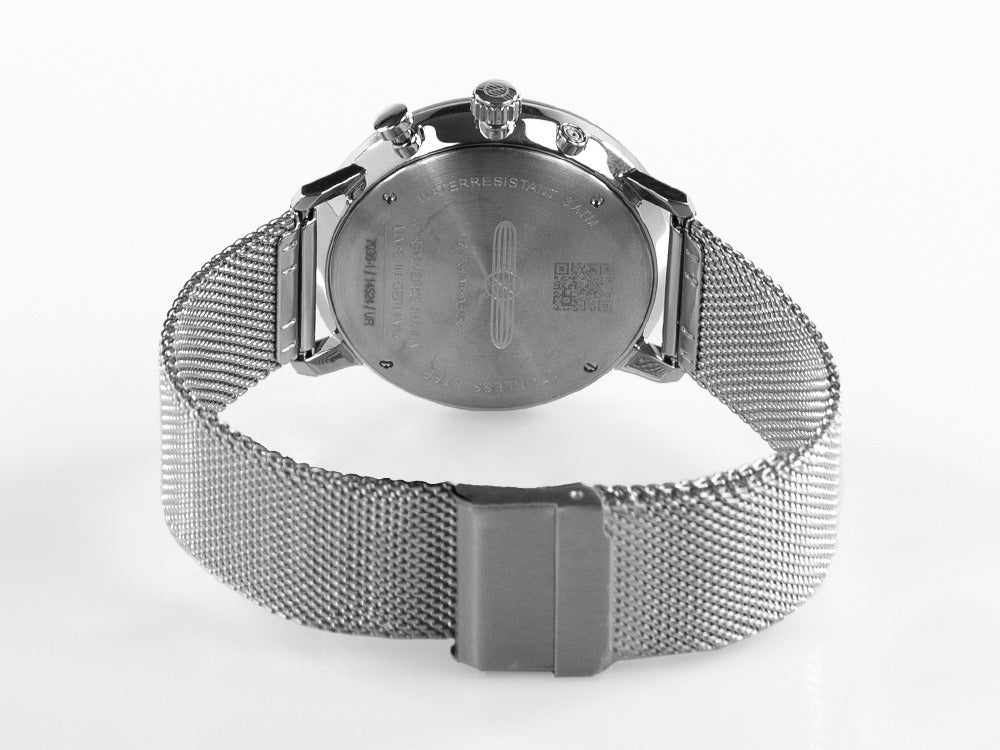 Reloj de Cuarzo Zeppelin LZ 129 Hindenburg Moonphase, 40 mm, Plata, 7036M-1