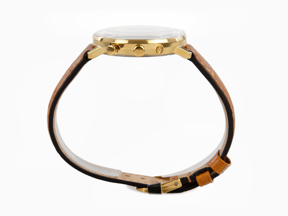 Reloj de Cuarzo Zeppelin LZ 129 Hindenburg Moonphase Lady, PVD Oro, 36mm, 7039-1