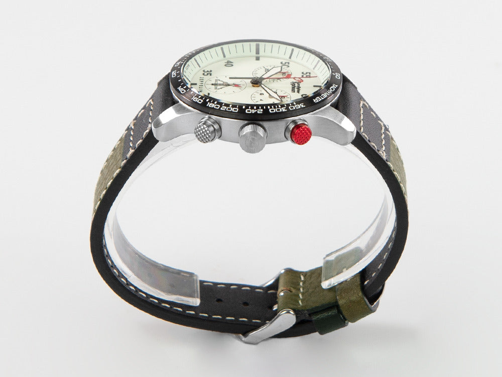 Reloj de Cuarzo Zeppelin Eurofighter, Blanco, Día, Correa de piel, 7298-5