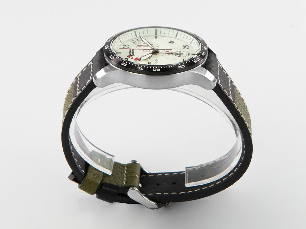 Reloj de Cuarzo Zeppelin Eurofighter, Blanco, Día, Correa de piel, 7298-5