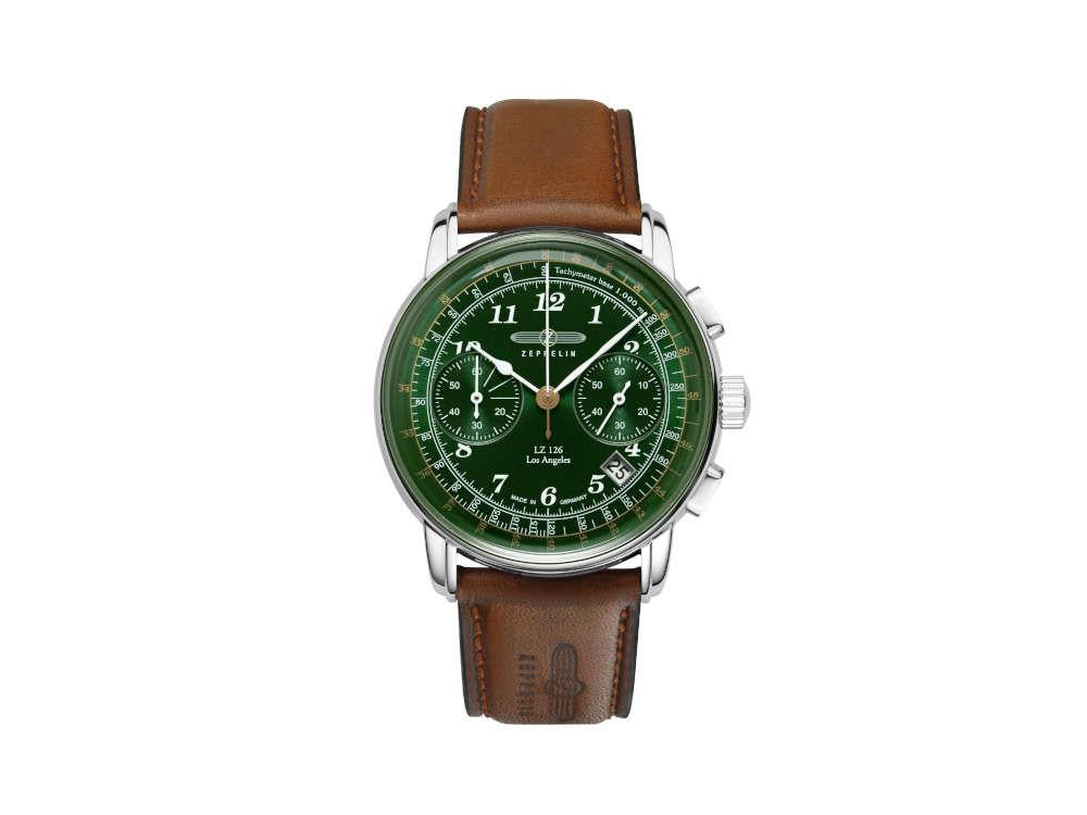 Reloj de Cuarzo Zeppelin LZ126 Los Angeles, Verde, 42 mm, 7614-4