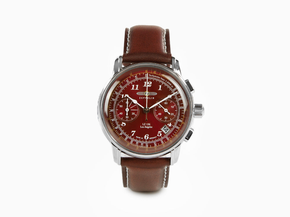 Reloj de Cuarzo Zeppelin LZ126 Los Angeles, Rojo, 42 mm, 7614-6